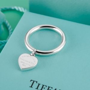 Tiffany & Co silver heart tag ring